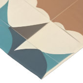 Dark Blue, Teal, Brown, and Tan Geometric Pattern Kurzer Tischläufer (Ecke)