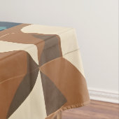Dark Blue, Teal, Brown, and Tan Geometric Pattern Tischdecke (Beispiel)