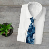 Dark blue tie, floral tie, floral ties for wedding krawatte