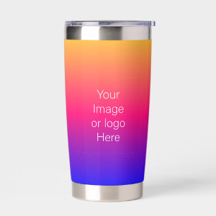 Dark Blue Traveller Gradient Personalize Thermobecher