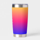 Dark Blue Traveller Gradient Personalize Thermobecher (Rückseite)