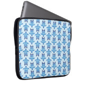 Dark Blue Tribal Honu Turtles Laptopschutzhülle (Vorne Rechts)