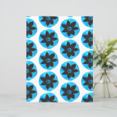 Dark Blue Tropical Blume Scrapbook Paper (Stehend Vorderseite)
