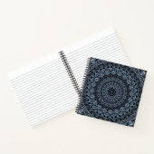Dark Blue und Black Mandala Design Notizblock (Innenseite)