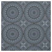 Dark Blue und Black Mandala Design Stoff (Muster)