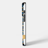 Dark Blue und Gold Leopard Glamourous Case-Mate iPhone Hülle (Rückseite / Links)