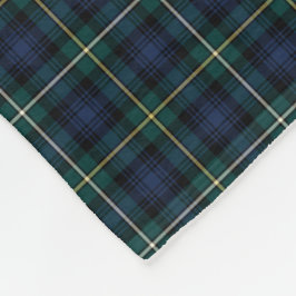 Dark Blue und Green Campbell Clan Tartan Fleecedecke