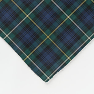 Dark Blue und Green Campbell Clan Tartan Fleecedecke
