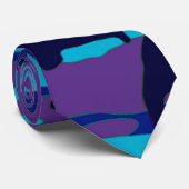 Dark Blue und Lila Camouflage Krawatte (Gerollt)