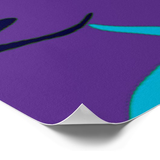 Dark Blue und Lila Camouflage Poster (Ecke)