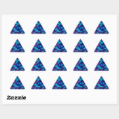 Dark Blue und Lila Camouflage Triangle Stickers (Blatt)