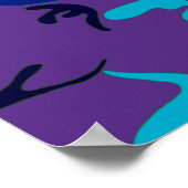 Dark Blue und Lila Camouflage Value Poster (Ecke)