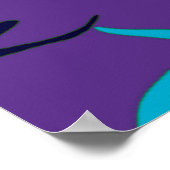 Dark Blue und Lila Camouflage Value Poster (Ecke)