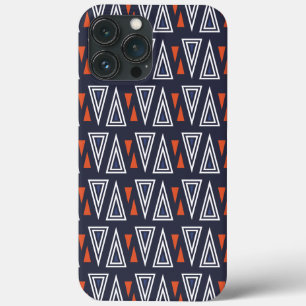 Dark Blue und Red Geometric Triangle Pattern Case-Mate iPhone Hülle