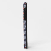 Dark Blue und Red Geometric Triangle Pattern Case-Mate iPhone Hülle (Hinten/Links)