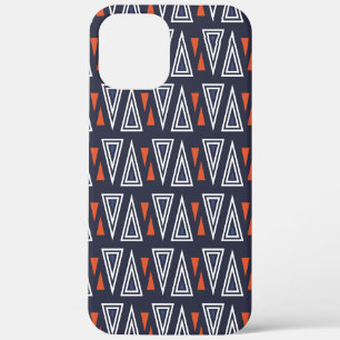 Dark Blue und Red Geometric Triangle Pattern Case-Mate iPhone Hülle