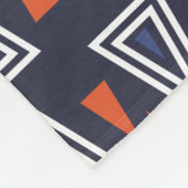 Dark Blue und Red Geometric Triangle Pattern Fleecedecke (Ecke)
