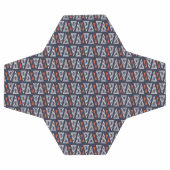 Dark Blue und Red Geometric Triangle Pattern Fußball (Flach)