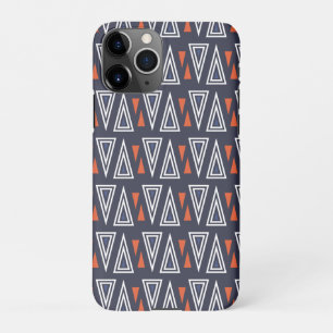Dark Blue und Red Geometric Triangle Pattern iPhone 11Pro Hülle