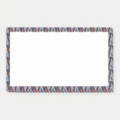 Dark Blue und Red Geometric Triangle Pattern Post-it Klebezettel (Vorderseite)