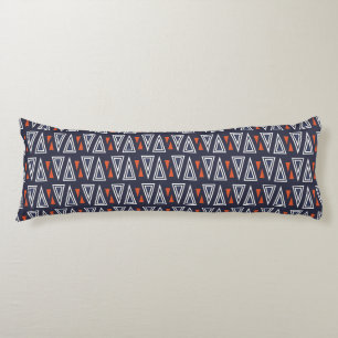 Dark Blue und Red Geometric Triangle Pattern Seitenschläferkissen