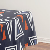 Dark Blue und Red Geometric Triangle Pattern Tischdecke (Beispiel)