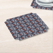 Dark Blue und Red Geometric Triangle Pattern Untersetzer (angewinkelt)