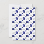 Dark Blue und Silver Blonde Hair Princess RSVP Karte (Rückseite)