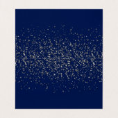 Dark Blue und Silver Confetti | PLATZKARTEN Visitenkarten (Innenseite Aufgefaltet)
