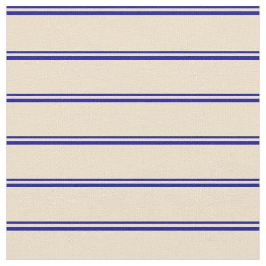 Dark Blue und Tan Lined Pattern Stoff (Nahaufnahme)