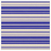 Dark Blue und Tan Lined Pattern Stoff (Nahaufnahme)