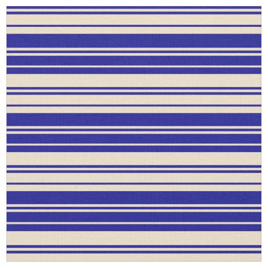 Dark Blue und Tan Lined Pattern Stoff (Nahaufnahme)