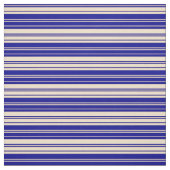 Dark Blue und Tan Lined Pattern Stoff (Muster)