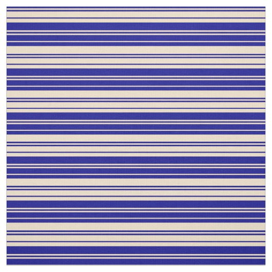 Dark Blue und Tan Lined Pattern Stoff (Muster)