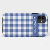 Dark Blue und White Karo Gingham Pattern Case-Mate iPhone Hülle (Rückseite (Horizontal))
