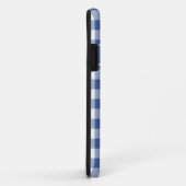 Dark Blue und White Karo Gingham Pattern Case-Mate iPhone Hülle (Hinten/Rechts)
