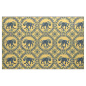 Dark Blue und Yellow Lion of St. Julian Stoff (Fat Quarter (45,7 x 55,9 cm))