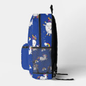 Dark Blue Unicorn Wonderland Bedruckter Rucksack (Rechts)