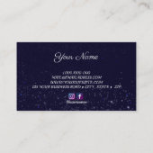 Dark Blue Universum Business Card Visitenkarte (Rückseite)