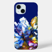 Dark Blue Vibrann Abstrakt Fluid Art Case-Mate iPhone Hülle (Rückseite)