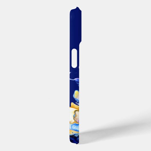 Dark Blue Vibrann Abstrakt Fluid Art Case-Mate iPhone Hülle (Rückseite / Rechts)