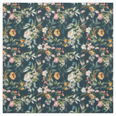 Dark Blue Vintag Style Garden Blume Muster Stoff (Muster)