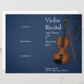 Dark Blue Violin Viola Faltes Erwägungsgrund-Progr (Vorne/Hinten)
