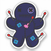 Dark Blue Voodoo Doll Aufkleber (Vorderseite)