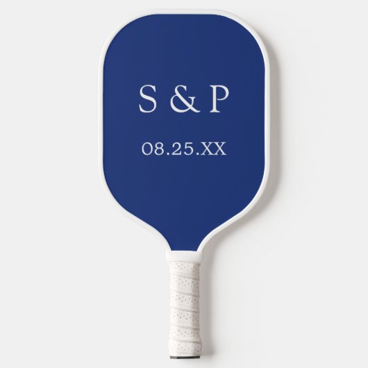 Dark Blue Wedding Pickleball Paddle (Vorderseite)