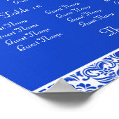 Dark Blue Wedding Reception Seekarte Poster (Ecke)