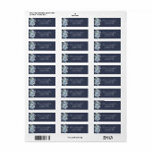 Dark Blue & White Floral Label (Vorne)