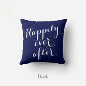 Dark Blue White Mr & Mrs Wedding Keepake Pillow Kissen