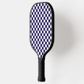 Dark Blue with White Square Pattern Pickleball Schläger (Links)