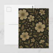 Dark Blume Cotattcore Botanische Blumenmoody Postkarte (Vorne/Hinten)